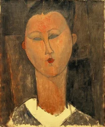 Young Woman with White Collar
